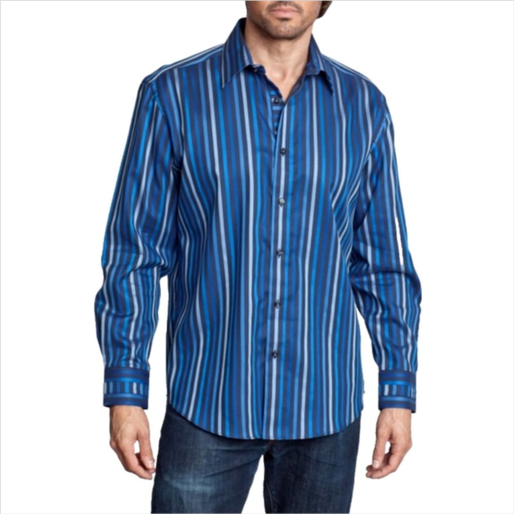 Zagiri Island In the Sun Blue Stripe Shirt